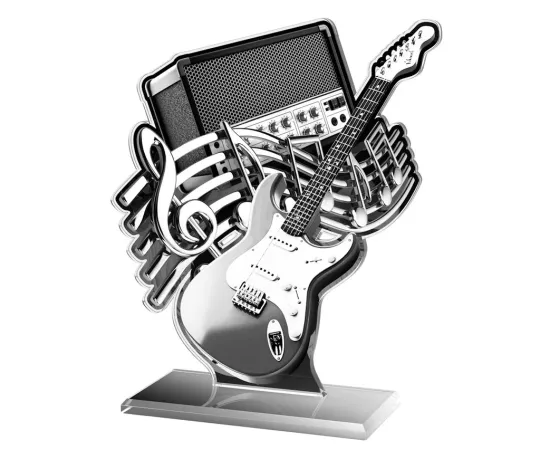 Akrylátová trofej AWF M91 | Hudba Výška cm: 17,5 - Šířka cm: 16,5 - plnobarevná