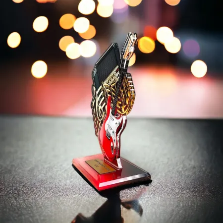 Akrylátová trofej AWF M91 | Hudba Výška cm: 17,5 - Šířka cm: 16,5 - plnobarevná