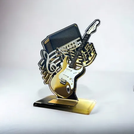 Akrylátová trofej AWF M91 | Hudba Výška cm: 17,5 - Šířka cm: 16,5 - plnobarevná