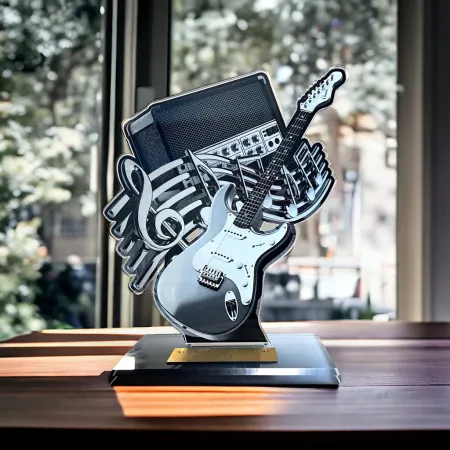 Akrylátová trofej AWF M91 | Hudba Výška cm: 17,5 - Šířka cm: 16,5 - plnobarevná