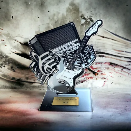 Akrylátová trofej AWF M91 | Hudba Výška cm: 17,5 - Šířka cm: 16,5 - plnobarevná