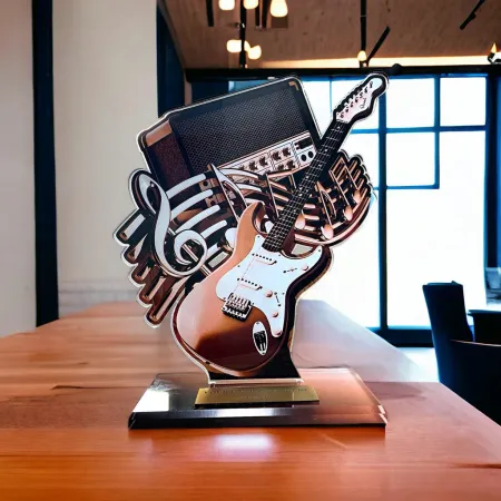 Akrylátová trofej AWF M91 | Hudba Výška cm: 17,5 - Šířka cm: 16,5 - plnobarevná