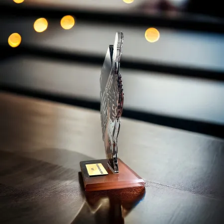 Akrylátová trofej AWF M91 | Hudba Výška cm: 17,5 - Šířka cm: 16,5 - plnobarevná