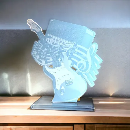 Akrylátová trofej AWF M91 | Hudba Výška cm: 17,5 - Šířka cm: 16,5 - plnobarevná