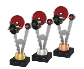 Akrylátová trofej ACUTMINIM35 | Vzpírání Výška cm: 15, Barva: bronz, Podstavec: černý