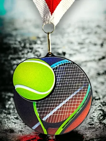 Akrylátová medaile MDABL M04 | Tenis Stuha: ST16, MD průměr: 9