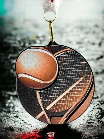 Akrylátová medaile MDABL M04 | Tenis Stuha: ST16, MD průměr: 9