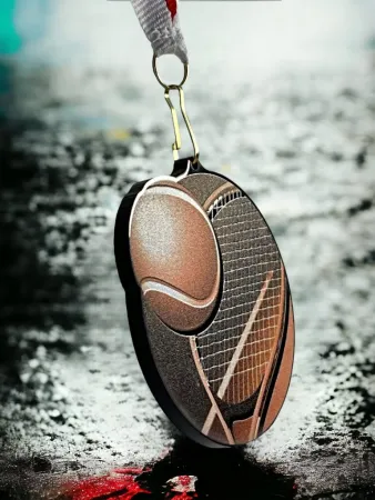 Akrylátová medaile MDABL M04 | Tenis Stuha: ST16, MD průměr: 9