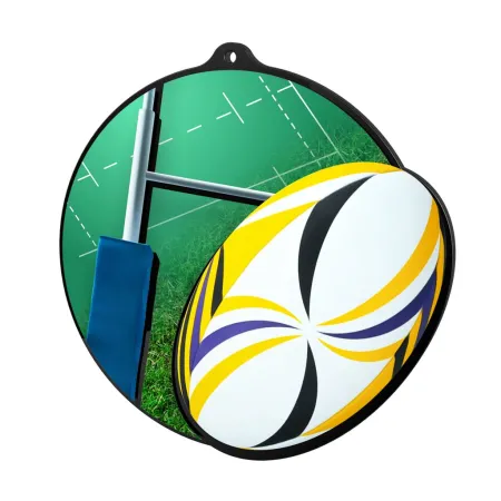 Akrylátová medaile MDABL M12 | Rugby Stuha: ST9, MD průměr: 6