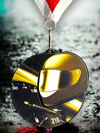 Akrylátová medaile MDABL M16 | Motorsport Stuha: ST17, MD průměr: 7