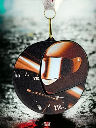 Akrylátová medaile MDABL M16 | Motorsport Stuha: ST17, MD průměr: 7