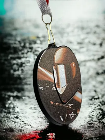 Akrylátová medaile MDABL M16 | Motorsport Stuha: ST17, MD průměr: 7