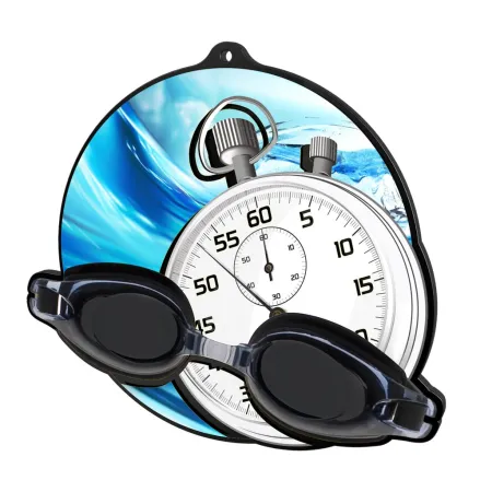 Akrylátová medaile MDABL M18 | Plavání Stuha: ST9, MD průměr: 9