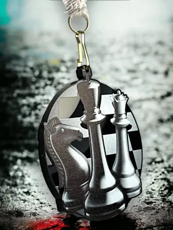 Akrylátová medaile MDABL M19 | Šachy Stuha: ST8, MD průměr: 9