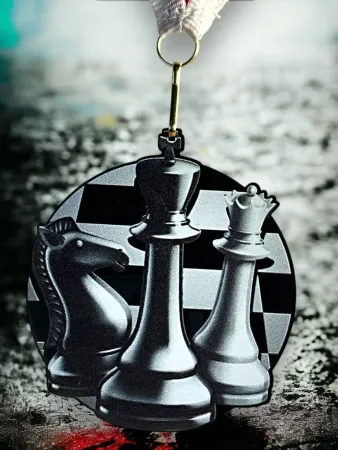 Akrylátová medaile MDABL M19 | Šachy Stuha: ST8, MD průměr: 9