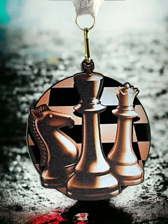 Akrylátová medaile MDABL M19 | Šachy Stuha: ST8, MD průměr: 9