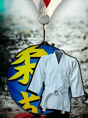 Akrylátová medaile MDABL M23 | Bojová umění Stuha: ST9, MD průměr: 8