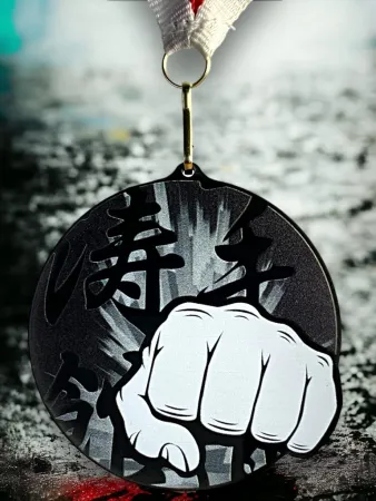 Akrylátová medaile MDABL M24 | Bojová umění Stuha: ST2, MD průměr: 7