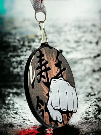 Akrylátová medaile MDABL M24 | Bojová umění Stuha: ST2, MD průměr: 7