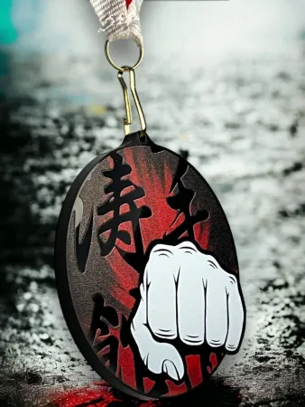 Akrylátová medaile MDABL M24 | Bojová umění Stuha: ST2, MD průměr: 7