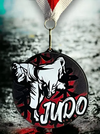 Akrylátová medaile MDABL M25 | Bojová umění Stuha: ST9, MD průměr: 8