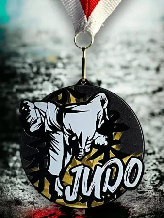 Akrylátová medaile MDABL M25 | Bojová umění Stuha: ST9, MD průměr: 8