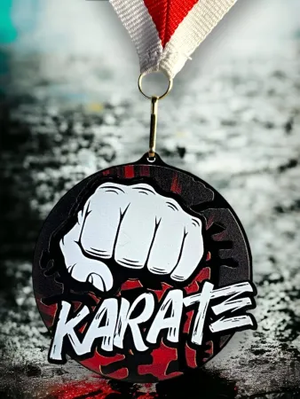 Akrylátová medaile MDABL M26 | Bojová umění Stuha: ST19, MD průměr: 9