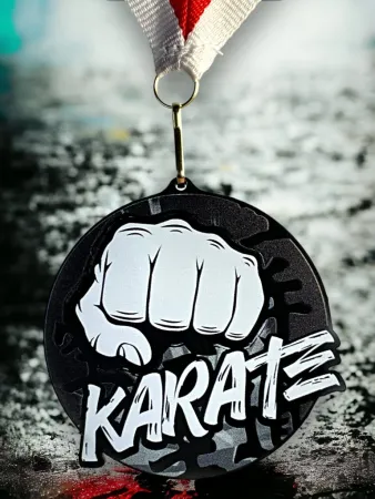 Akrylátová medaile MDABL M26 | Bojová umění Stuha: ST19, MD průměr: 9