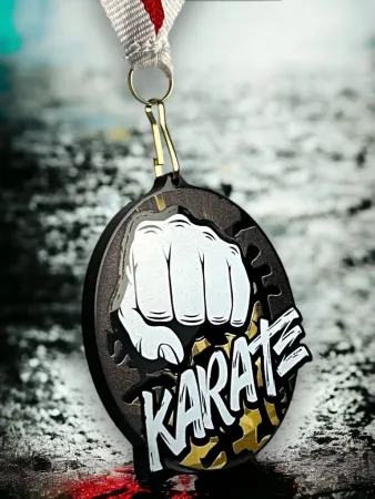 Akrylátová medaile MDABL M26 | Bojová umění Stuha: ST19, MD průměr: 9