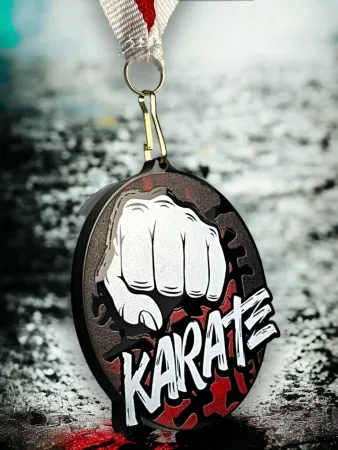 Akrylátová medaile MDABL M26 | Bojová umění Stuha: ST19, MD průměr: 9