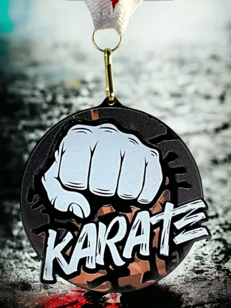 Akrylátová medaile MDABL M26 | Bojová umění Stuha: ST19, MD průměr: 9