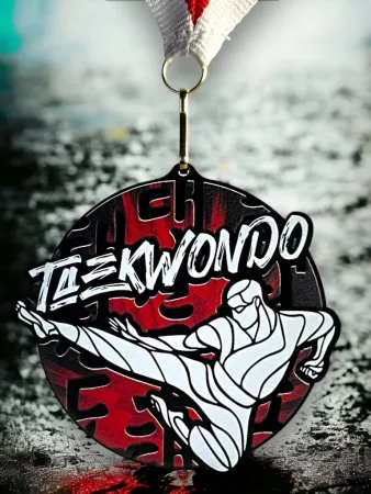 Akrylátová medaile MDABL M29 | Bojová umění Stuha: ST18, MD průměr: 8