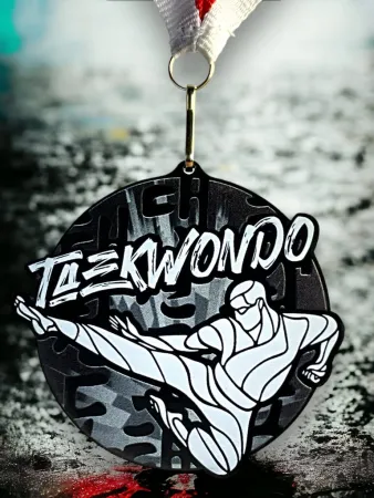 Akrylátová medaile MDABL M29 | Bojová umění Stuha: ST18, MD průměr: 8