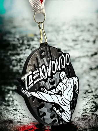 Akrylátová medaile MDABL M29 | Bojová umění Stuha: ST18, MD průměr: 8