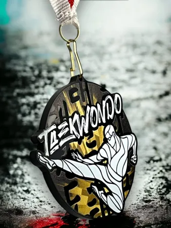 Akrylátová medaile MDABL M29 | Bojová umění Stuha: ST18, MD průměr: 8