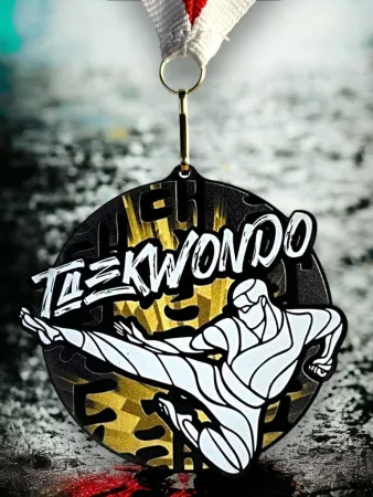 Akrylátová medaile MDABL M29 | Bojová umění Stuha: ST18, MD průměr: 8