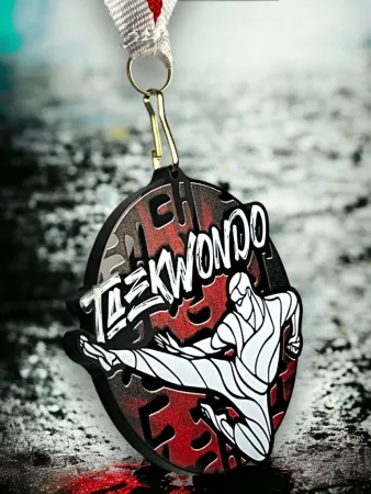 Akrylátová medaile MDABL M29 | Bojová umění Stuha: ST18, MD průměr: 8