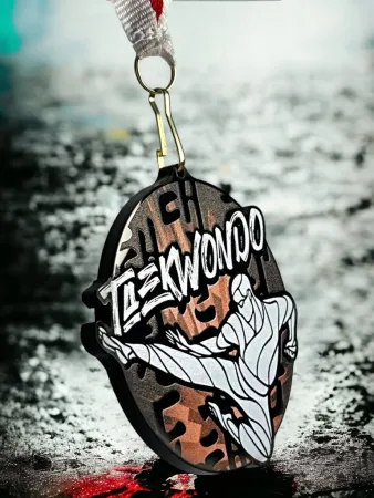 Akrylátová medaile MDABL M29 | Bojová umění Stuha: ST18, MD průměr: 8