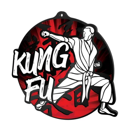 Akrylátová medaile MDABL M27 | Bojová umění Stuha: ST18, MD průměr: 8