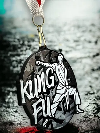 Akrylátová medaile MDABL M27 | Bojová umění Stuha: ST18, MD průměr: 8