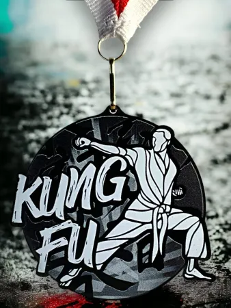 Akrylátová medaile MDABL M27 | Bojová umění Stuha: ST18, MD průměr: 8