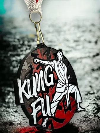 Akrylátová medaile MDABL M27 | Bojová umění Stuha: ST18, MD průměr: 8