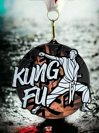 Akrylátová medaile MDABL M27 | Bojová umění Stuha: ST18, MD průměr: 8