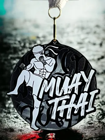 Akrylátová medaile MDABL M28 | Bojová umění Stuha: ST13, MD průměr: 6