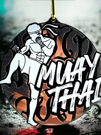 Akrylátová medaile MDABL M28 | Bojová umění Stuha: ST13, MD průměr: 6