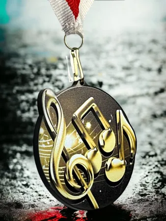 Akrylátová medaile MDABL M30 | Hudba Stuha: ST3, MD průměr: 7