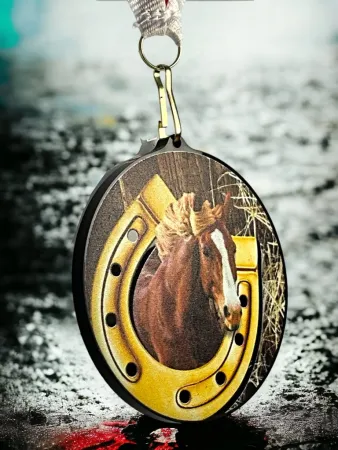 Akrylátová medaile MDABL M33 | Jezdectví Stuha: ST13, MD průměr: 7