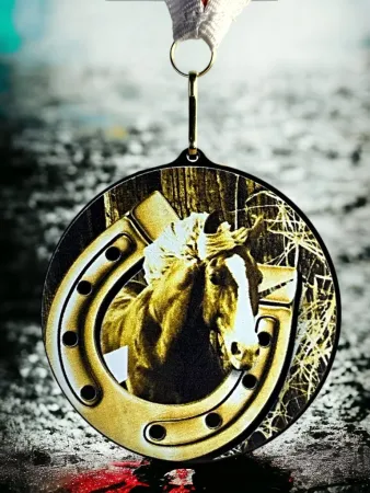 Akrylátová medaile MDABL M33 | Jezdectví Stuha: ST13, MD průměr: 7