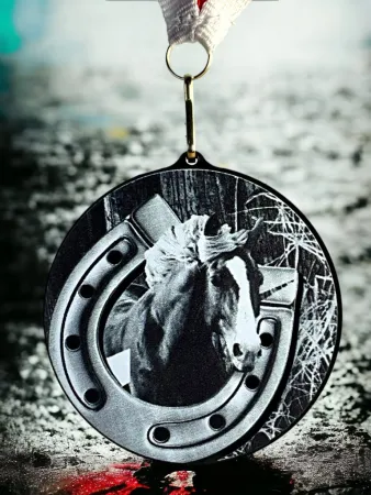 Akrylátová medaile MDABL M33 | Jezdectví Stuha: ST13, MD průměr: 7