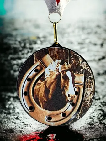 Akrylátová medaile MDABL M33 | Jezdectví Stuha: ST13, MD průměr: 7